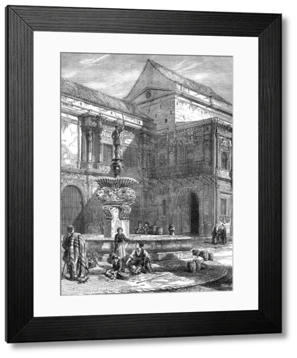 Framed Print : Old Fountain, Seville, by T. Macquoid, 1871. Creator: Unknown Framed Print : Old Fountain, Seville, by T. Macquoid, 1871. Creator: Unknown
