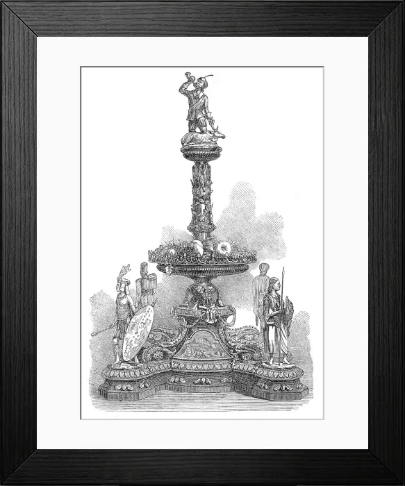 Framed Print : Mess-table ornament for officers of the 45th Regiment, 1871. Creator: Unknown Framed Print : Mess-table ornament for officers of the 45th Regiment, 1871. Creator: Unknown