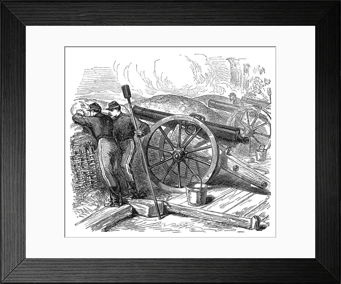 Framed Print : The French Siege of Paris: battery at Courbevoie, 1871. Creator: Unknown Framed Print : The French Siege of Paris: battery at Courbevoie, 1871. Creator: Unknown