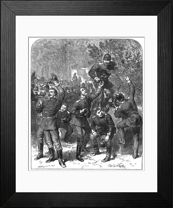 Framed Print : Self-crowned victors: a sketch in the Tuileries Gardens, Paris, 1871. Creator: A. H Framed Print : Self-crowned victors: a sketch in the Tuileries Gardens, Paris, 1871. Creator: A. H