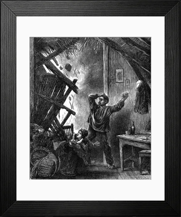 Framed Print : Civil War in France: a shell at Suresnes - from a sketch taken immediately after the explosion, 1871 Creator: Matthew White Ridley Framed Print : Civil War in France: a shell at Suresnes - from a sketch taken immediately after the explosion, 1871 Creator: Matthew White Ridley