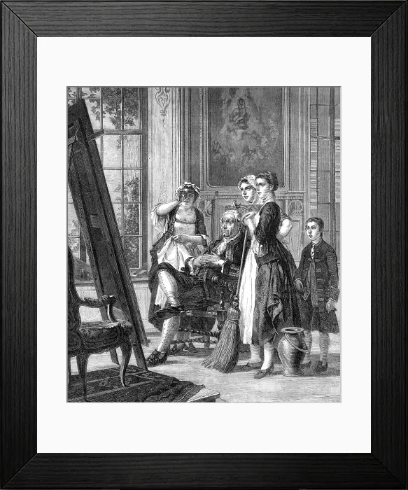 Framed Print : The Critics, by Carl Hoff, 1871. Creator: Unknown Framed Print : The Critics, by Carl Hoff, 1871. Creator: Unknown