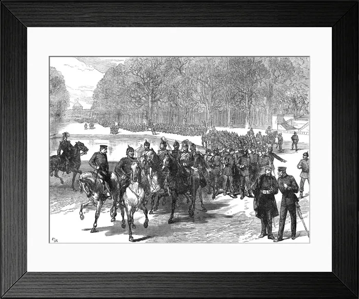 Framed Print : The Germans in Paris: Prussian soldiers visiting the Gardens of the Tuileries, 1871. Creator: Unknown Framed Print : The Germans in Paris: Prussian soldiers visiting the Gardens of the Tuileries, 1871. Creator: Unknown