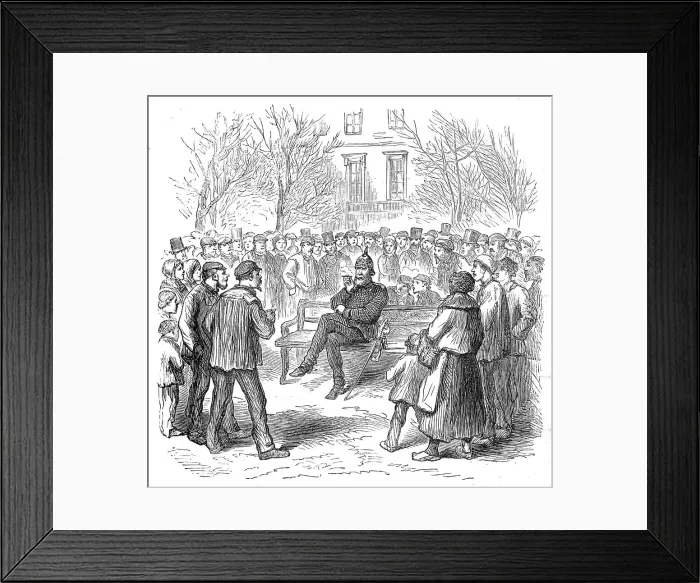 Framed Print : The Germans in Paris: an object of great curiosity, Champs Elysees, 1871. Creator: Unknown Framed Print : The Germans in Paris: an object of great curiosity, Champs Elysees, 1871. Creator: Unknown