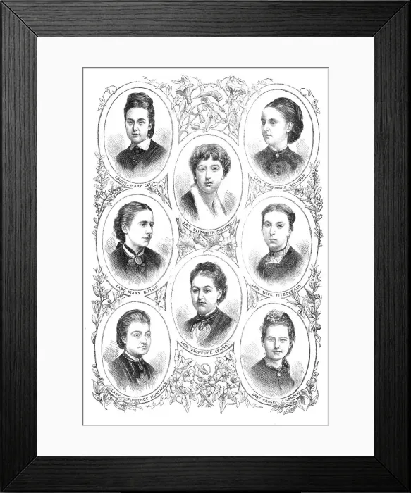 Framed Print : Marriage of Princess Louise: the Bridesmaids, 1871. Creator: Unknown Framed Print : Marriage of Princess Louise: the Bridesmaids, 1871. Creator: Unknown