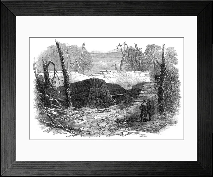 Framed Print : The Late War: magazine of No. 1 Prussian Battery, Park of St. Cloud, 1871. Creator: Unknown Framed Print : The Late War: magazine of No. 1 Prussian Battery, Park of St. Cloud, 1871. Creator: Unknown