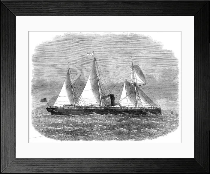 Framed Print : The steam-ship Europe, 1871. Creator: Unknown Framed Print : The steam-ship Europe, 1871. Creator: Unknown