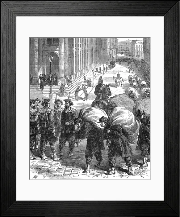 Framed Print : Scene in front of the Grand Theatre, Bordeaux, 1871. Creator: Unknown Framed Print : Scene in front of the Grand Theatre, Bordeaux, 1871. Creator: Unknown