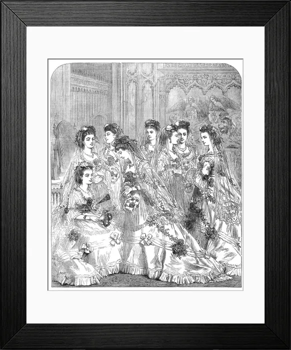 Framed Print : The Wedding of Princess Louise at Windsor: waiting for the bride, 1871. Creator: A. H Framed Print : The Wedding of Princess Louise at Windsor: waiting for the bride, 1871. Creator: A. H