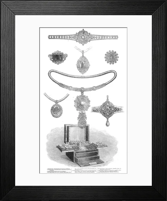 Framed Print : Princess Louise's wedding gifts, 1871. Creator: Unknown Framed Print : Princess Louise's wedding gifts, 1871. Creator: Unknown
