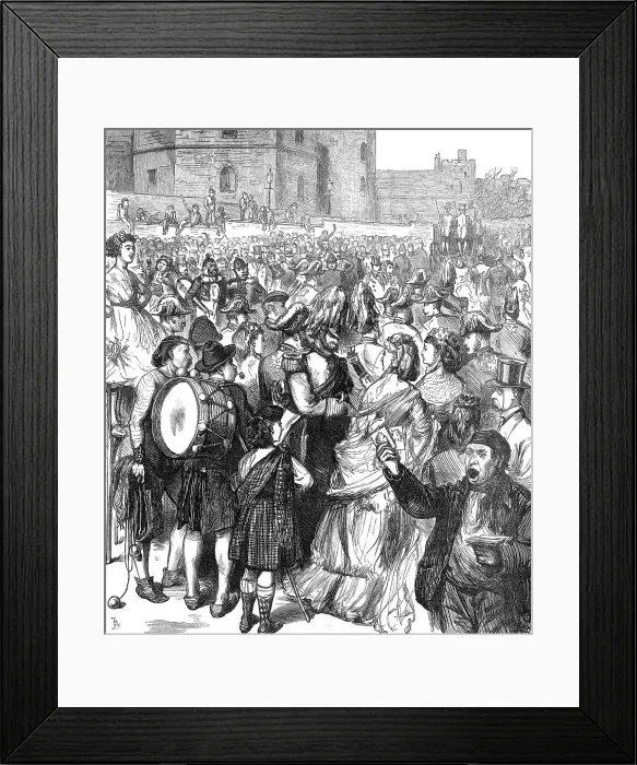 Framed Print : Marriage of Princess Louise: the Castle Hill, Windsor, 1871. Creator: Unknown Framed Print : Marriage of Princess Louise: the Castle Hill, Windsor, 1871. Creator: Unknown
