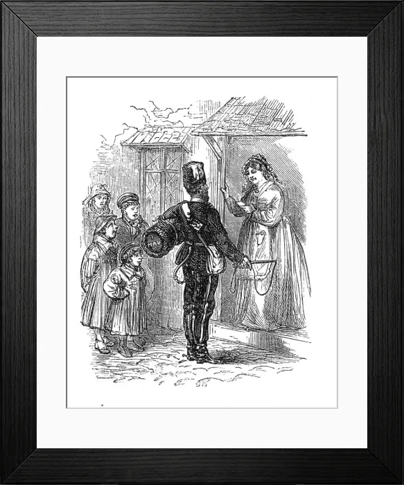 Framed Print : The Volunteer Review: in search of a billet at Redhill, Friday night, 1871. Creator: Unknown Framed Print : The Volunteer Review: in search of a billet at Redhill, Friday night, 1871. Creator: Unknown