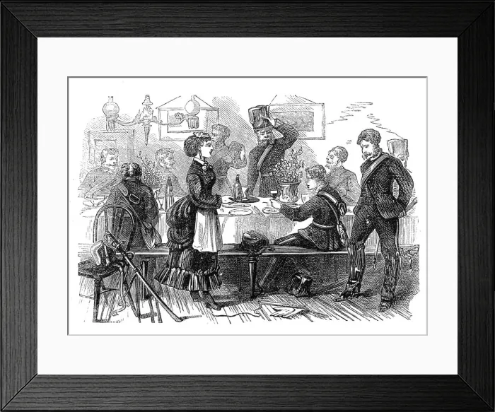Framed Print : The Volunteer Review: lunch at Cuckfield, Saturday, 1871. Creator: Unknown Framed Print : The Volunteer Review: lunch at Cuckfield, Saturday, 1871. Creator: Unknown