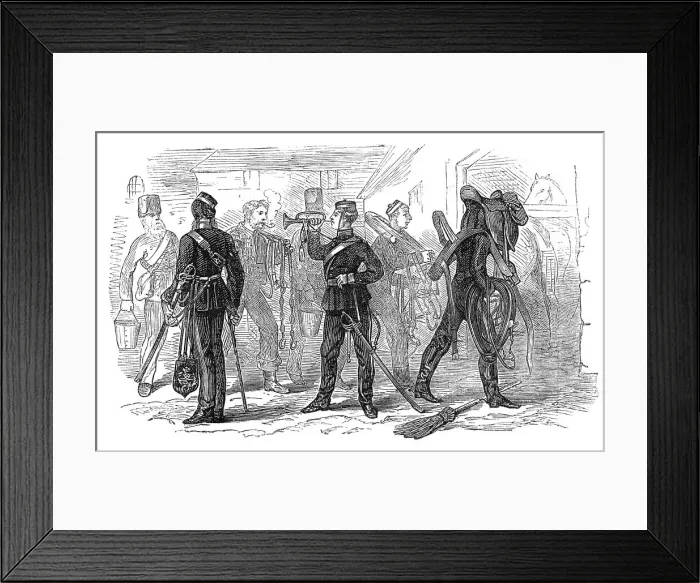 Framed Print : The Volunteer Review: boot and saddle, Saturday morning, 1871. Creator: Unknown Framed Print : The Volunteer Review: boot and saddle, Saturday morning, 1871. Creator: Unknown