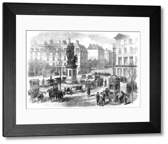 Framed Print : The Civil War in Paris: barricades in the Place Clichy, 1871. Creator: Unknown Framed Print : The Civil War in Paris: barricades in the Place Clichy, 1871. Creator: Unknown