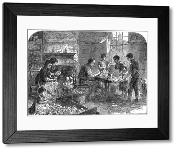 Framed Print : Matchbox-makers at Bow, 1871. Creator: Unknown Framed Print : Matchbox-makers at Bow, 1871. Creator: Unknown