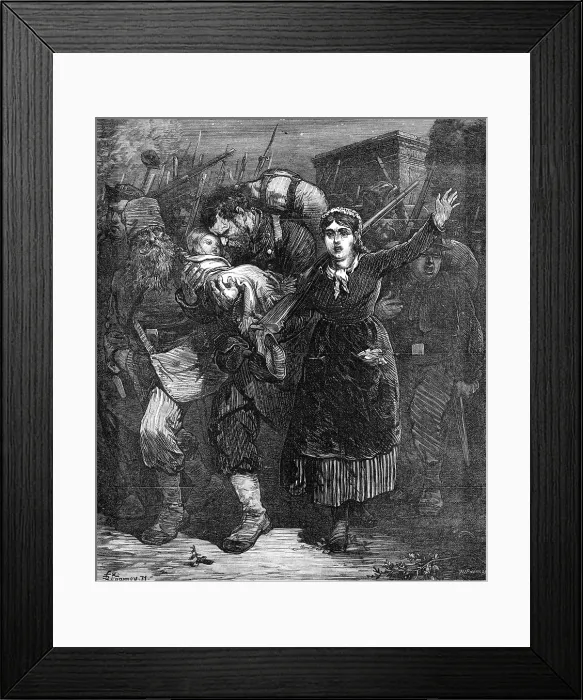 Framed Print : Vive La Commune!, 1871. Creator: William James Palmer Framed Print : Vive La Commune!, 1871. Creator: William James Palmer