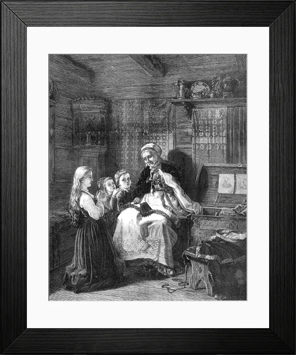 Framed Print : Grandmother's Bridal Crown, by A. Tidemand - a bridal gift to the Princess of Sweden... 1871. Creator: Unknown Framed Print : Grandmother's Bridal Crown, by A. Tidemand - a bridal gift to the Princess of Sweden... 1871. Creator: Unknown
