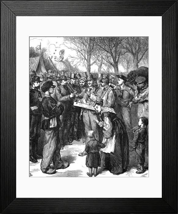 Framed Print : Street scene in Bordeaux, 1871. Creator: Unknown Framed Print : Street scene in Bordeaux, 1871. Creator: Unknown