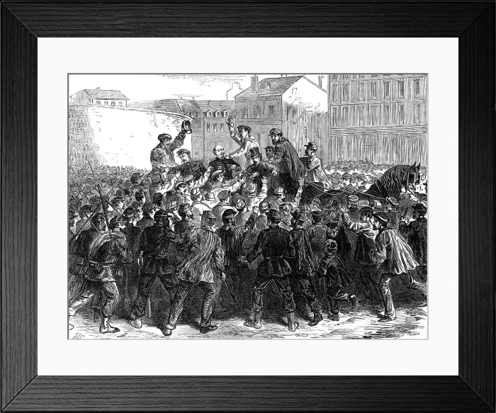 Framed Print : The Conflict in Paris: assault on General Chanzy, 1871. Creator: Unknown Framed Print : The Conflict in Paris: assault on General Chanzy, 1871. Creator: Unknown