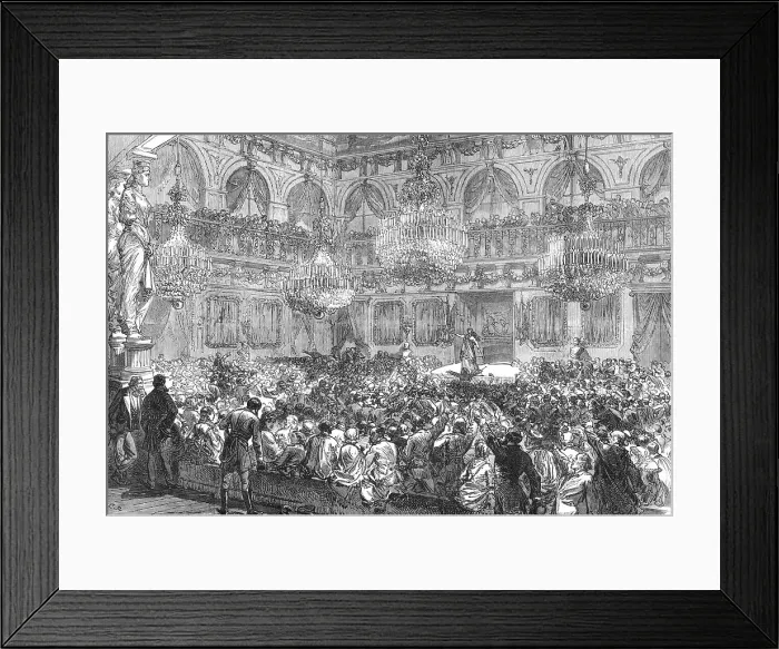 Framed Print : The French Siege of Paris: concert for the wounded at the Tuileries, 1871. Creator: C. R Framed Print : The French Siege of Paris: concert for the wounded at the Tuileries, 1871. Creator: C. R