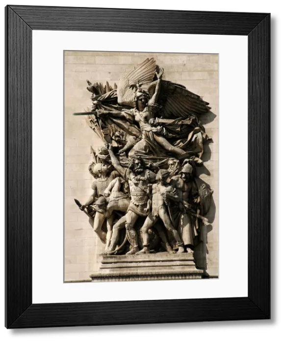 Framed Print : La Marseillaise personified on the Arc de Triomphe, Paris, France. Creator: Francois Rude Framed Print : La Marseillaise personified on the Arc de Triomphe, Paris, France. Creator: Francois Rude