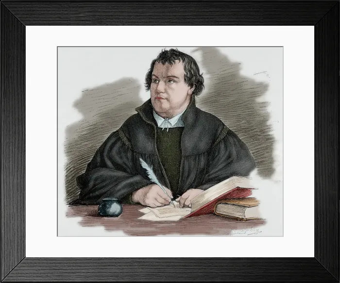 Framed Print : Martin Luther (1483-1546), German reformer, 1882. Creator: G Spangerberg Framed Print : Martin Luther (1483-1546), German reformer, 1882. Creator: G Spangerberg