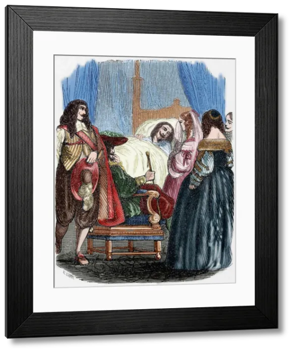 Framed Print : Death of Louis XIII, 1643, (1851). Creator: Ed Coppin Framed Print : Death of Louis XIII, 1643, (1851). Creator: Ed Coppin