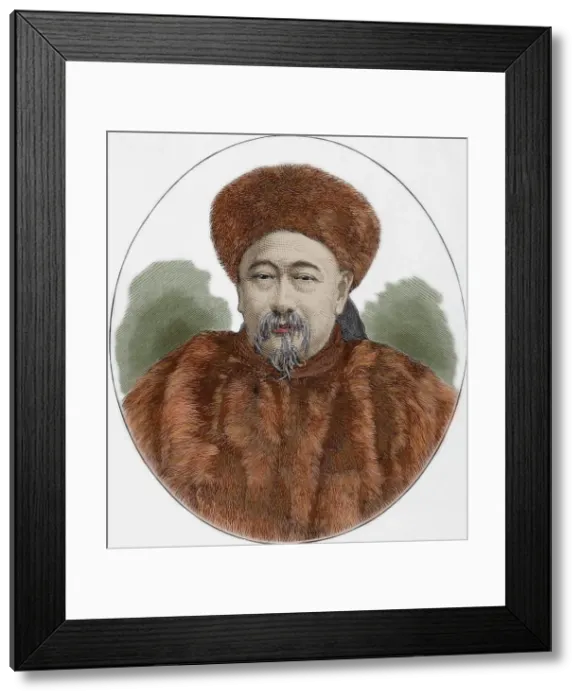 Framed Print : Guo Songtao (Kuo Ta-Jen) (1818-1891), Chinese diplomat, 1887. Creator: Capuz Framed Print : Guo Songtao (Kuo Ta-Jen) (1818-1891), Chinese diplomat, 1887. Creator: Capuz