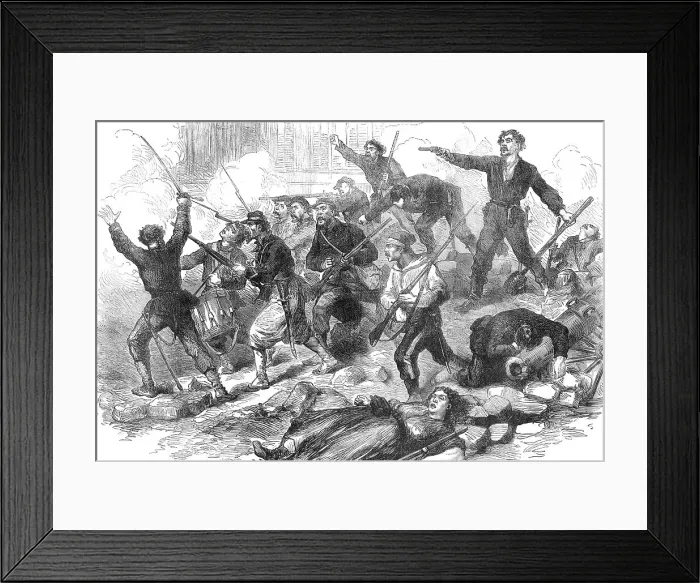 Framed Print : The Late Events in Paris: A La Mort!, 1871. Creator: Unknown Framed Print : The Late Events in Paris: A La Mort!, 1871. Creator: Unknown