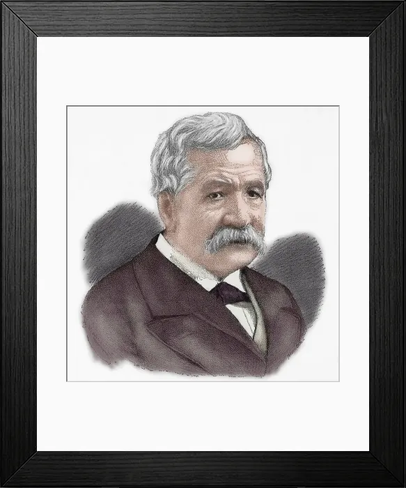 Framed Print : Ferdinand de Lesseps, French diplomat and entrepreneur, late 19th century. Creator: Unknown