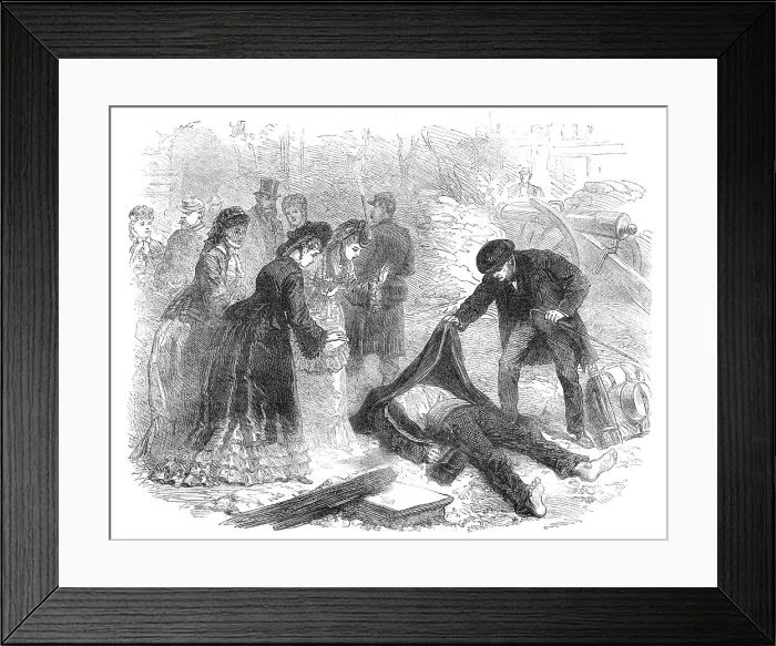 Framed Print : The Fighting in Paris: a street incident, 1871. Creator: Unknown Framed Print : The Fighting in Paris: a street incident, 1871. Creator: Unknown