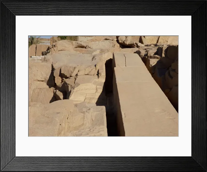 Framed Print : Unfinished obelisk in a granite quarry, Aswan, Egypt, 2021. Creator: LTL Framed Print : Unfinished obelisk in a granite quarry, Aswan, Egypt, 2021. Creator: LTL