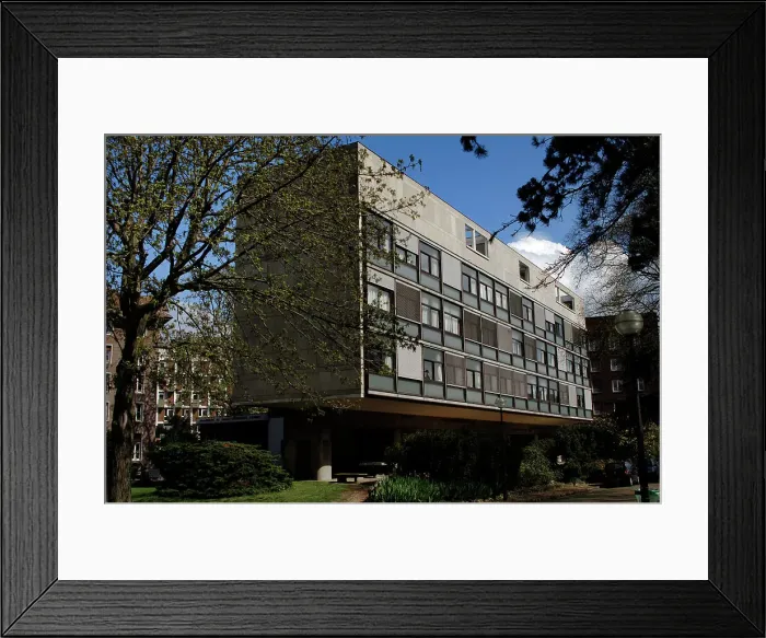 Framed Print : The Swiss Pavilion, International University Campus, Paris, France. Creator: LTL Framed Print : The Swiss Pavilion, International University Campus, Paris, France. Creator: LTL