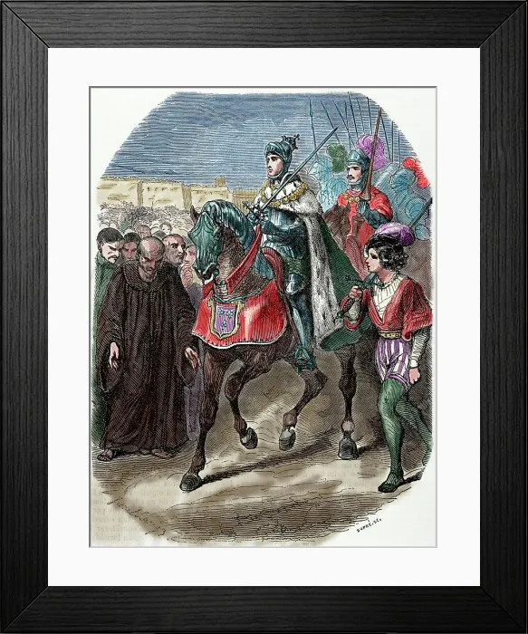 Framed Print : Louis XII entering the city of Genoa, 1851. Creator: Dupre Framed Print : Louis XII entering the city of Genoa, 1851. Creator: Dupre