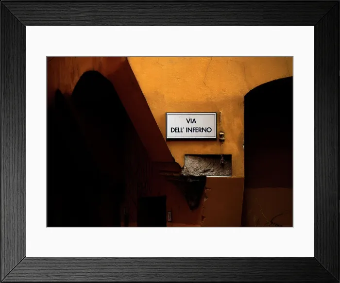 Framed Print : Via dell'Inferno (Hell Street), Bologna old town, Italy, 2013. Creator: LTL Framed Print : Via dell'Inferno (Hell Street), Bologna old town, Italy, 2013. Creator: LTL