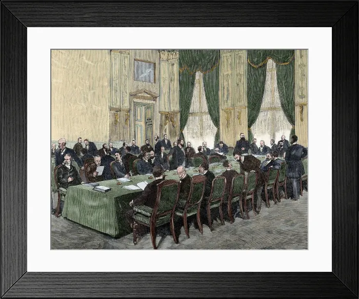Framed Print : Session of the International Labour Conference... Berlin, Germany, 1890. Creator: Unknown Framed Print : Session of the International Labour Conference... Berlin, Germany, 1890. Creator: Unknown