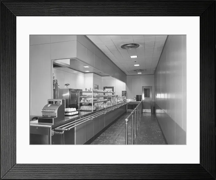 Framed Print : Johns-Manville Research Laboratory, Finderne, New Jersey, 1949. Creator: Gottscho-Schleisner, Inc Framed Print : Johns-Manville Research Laboratory, Finderne, New Jersey, 1949. Creator: Gottscho-Schleisner, Inc