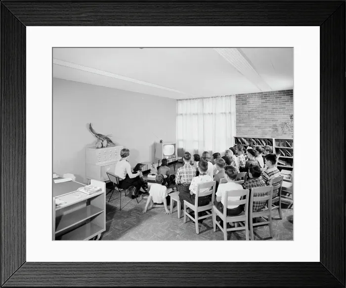 Framed Print : Grout Park School, Hamburg St. Schenectady, New York, 1954. Creator: Gottscho-Schleisner, Inc Framed Print : Grout Park School, Hamburg St. Schenectady, New York, 1954. Creator: Gottscho-Schleisner, Inc