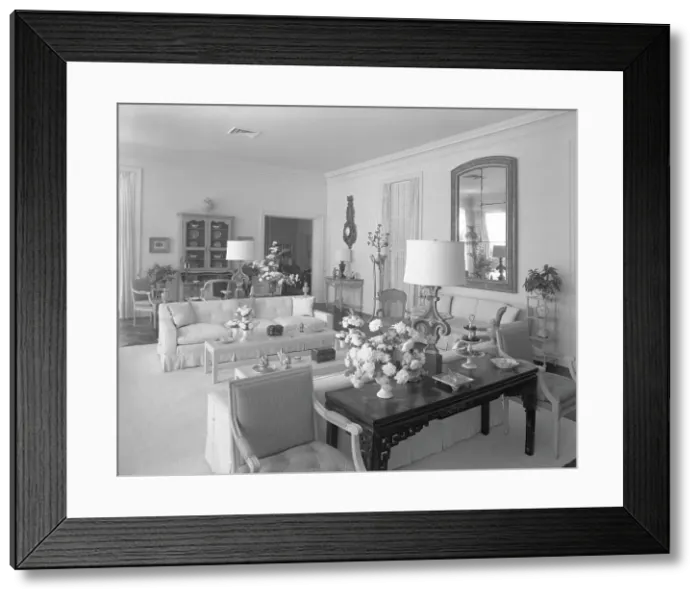 Framed Print : Dr. and Mrs. Leon Levy, residence at 1409 S. Ocean Blvd. Palm Beach, 1959. Creator: Gottscho-Schleisner, Inc Framed Print : Dr. and Mrs. Leon Levy, residence at 1409 S. Ocean Blvd. Palm Beach, 1959. Creator: Gottscho-Schleisner, Inc