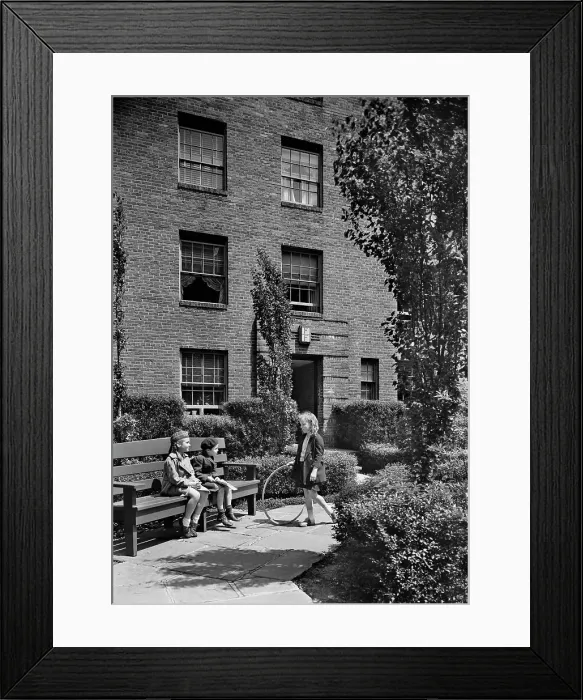 Framed Print : Phipps Garden Apartments, 5101 39th Ave. Long Island City, 1940. Creator: Gottscho-Schleisner, Inc Framed Print : Phipps Garden Apartments, 5101 39th Ave. Long Island City, 1940. Creator: Gottscho-Schleisner, Inc
