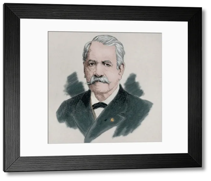 Framed Print : Ferdinand de Lesseps, French diplomat and entrepreneur, 1894. Creator: Unknown Framed Print : Ferdinand de Lesseps, French diplomat and entrepreneur, 1894. Creator: Unknown