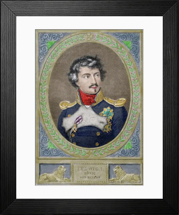 Framed Print : Ludwig I of Bavaria, 1880. Creator: Unknown Framed Print : Ludwig I of Bavaria, 1880. Creator: Unknown