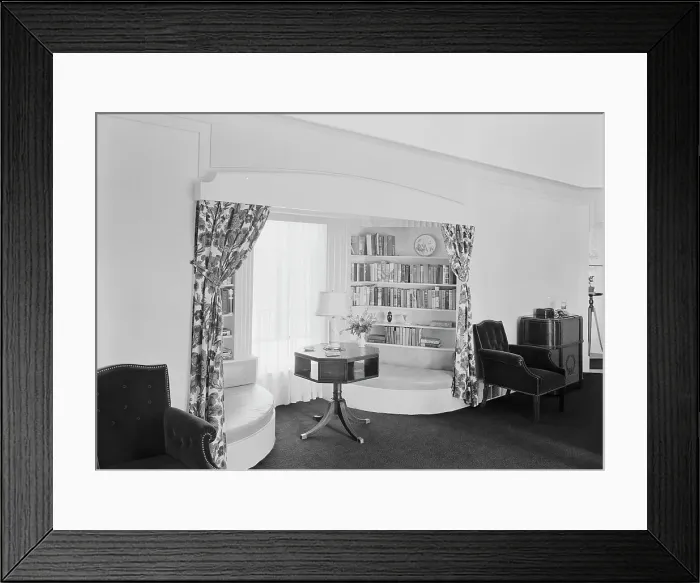 Framed Print : Ralph J. Cordiner, residence on White Oak Rd. Fairfield, Connecticut, 1939. Creator: Gottscho-Schleisner, Inc Framed Print : Ralph J. Cordiner, residence on White Oak Rd. Fairfield, Connecticut, 1939. Creator: Gottscho-Schleisner, Inc