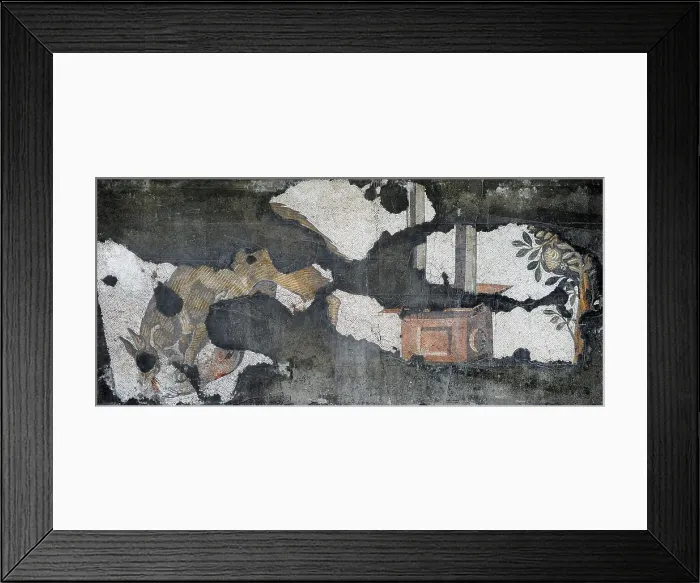 Framed Print : Wolf attacking sheep, mosaic pavement in the Great Palace of Constantinople, 4th-6th century. Creator: Unknown Framed Print : Wolf attacking sheep, mosaic pavement in the Great Palace of Constantinople, 4th-6th century. Creator: Unknown