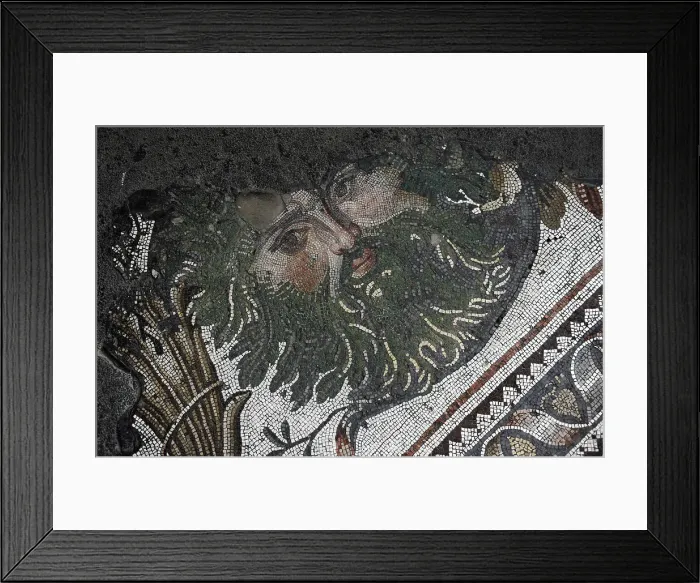 Framed Print : Masked head, mosaic pavement in the Great Palace of Constantinople, 4th-6th century. Creator: Unknown Framed Print : Masked head, mosaic pavement in the Great Palace of Constantinople, 4th-6th century. Creator: Unknown