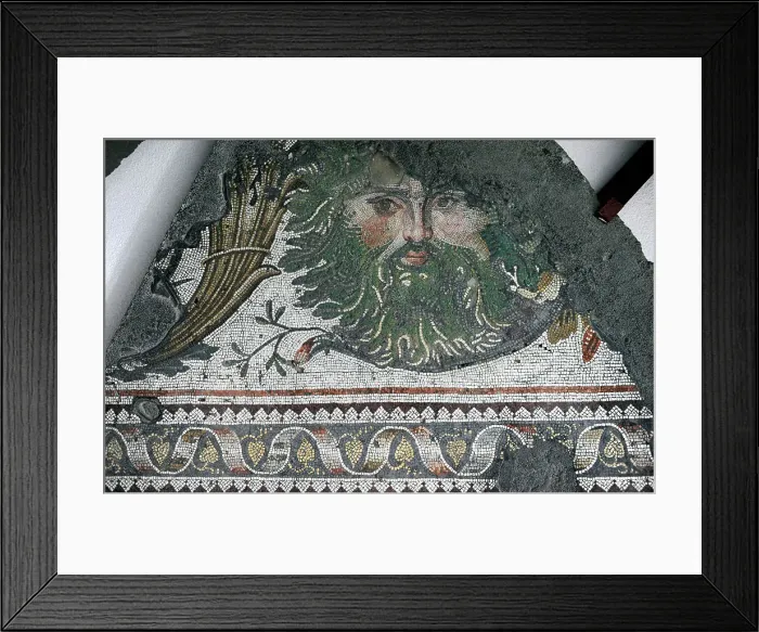 Framed Print : Masked head, mosaic pavement in the Great Palace of Constantinople, 4th-6th century. Creator: Unknown Framed Print : Masked head, mosaic pavement in the Great Palace of Constantinople, 4th-6th century. Creator: Unknown