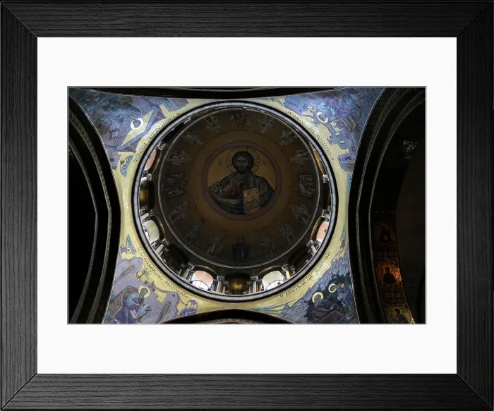 Framed Print : Mosaic of Christ Pantocrator, Basilica of the Holy Sepulchre, Jerusalem, Israel, 2014. Creator: LTL Framed Print : Mosaic of Christ Pantocrator, Basilica of the Holy Sepulchre, Jerusalem, Israel, 2014. Creator: LTL
