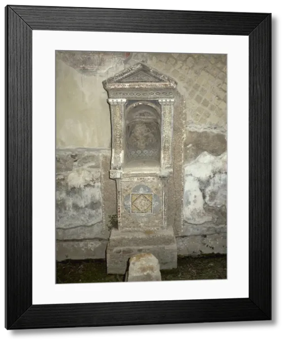 Framed Print : Lararium, House of the Skeleton, Herculaneum, Italy. Creator: Unknown Framed Print : Lararium, House of the Skeleton, Herculaneum, Italy. Creator: Unknown