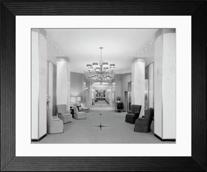 Framed Print : Essex House, Central Park South, 1957. Creator: Gottscho-Schleisner, Inc Framed Print : Essex House, Central Park South, 1957. Creator: Gottscho-Schleisner, Inc